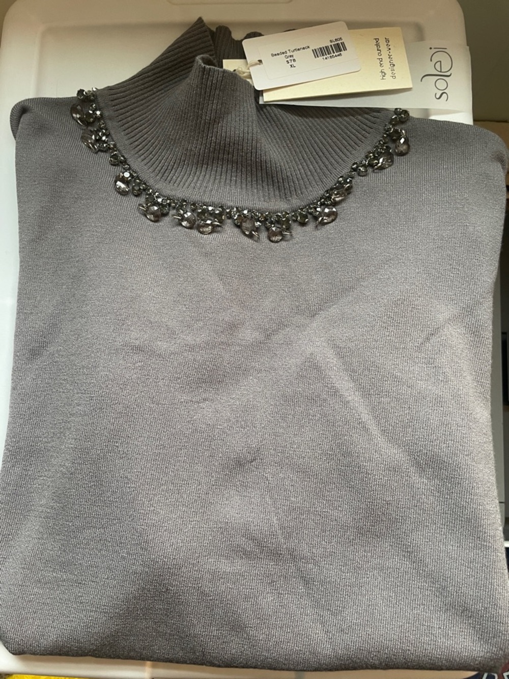 Solei Turtleneck Sweater - Gray